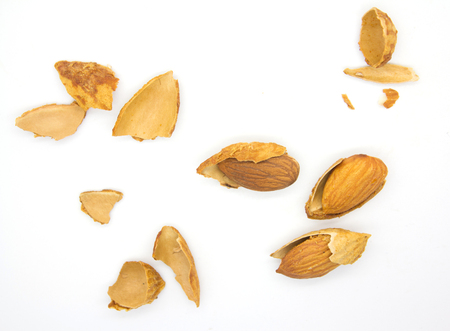 Almonds with kernels. Use it for a health conceptの写真素材