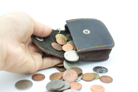 financial of money bag and coinsの写真素材