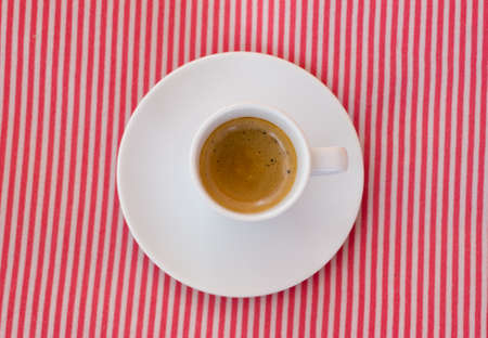 Top view ,cup of hot espresso coffee.の写真素材