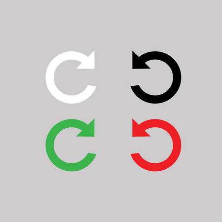 redo and undo symbol on gray backgroundのイラスト素材