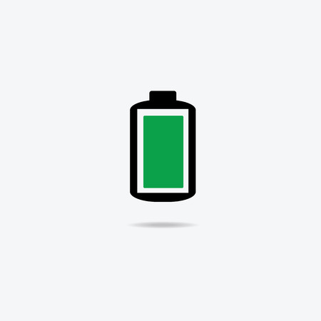Simple illustrated battery icon with charge level.のイラスト素材