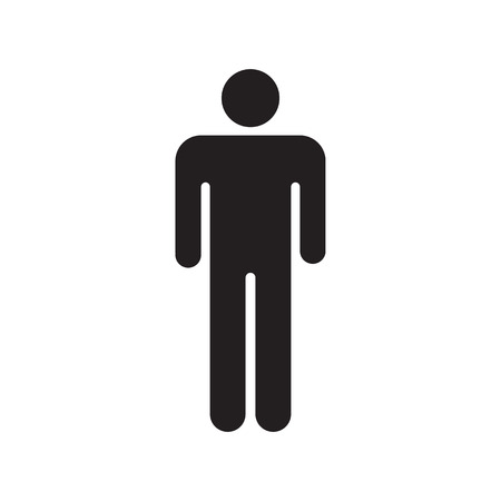 Human male sign icon. Man Person symbol. Male toilet. Flat style. EPS 10.のイラスト素材