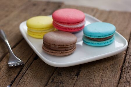 French macaroon.Traditional french dessert colorful macarons.の写真素材