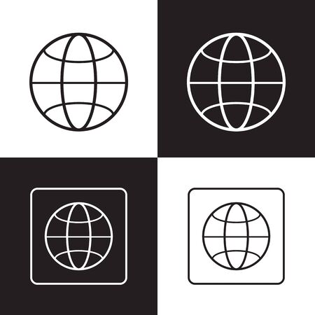Vector illustration of a web icons-internet for used.Thin line.のイラスト素材