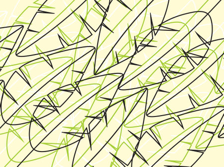 An illustration of an abstract leaf drawingのイラスト素材