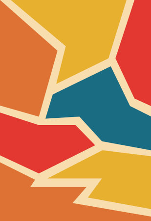 Design wall art paper cut crack retroのイラスト素材