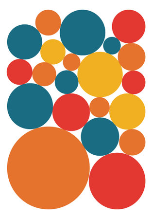 Design wall art bubble circle retroのイラスト素材