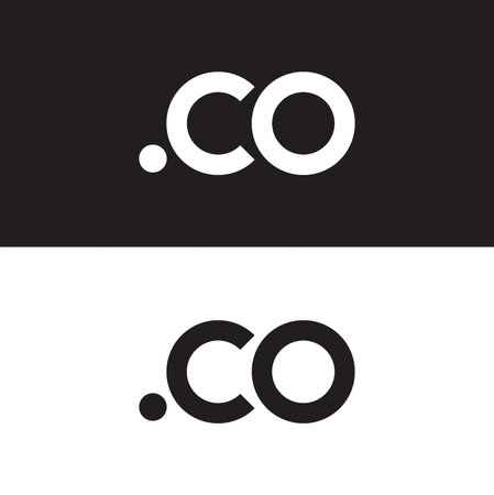 Logo letter dot co infinite abstract simple minimalistのイラスト素材