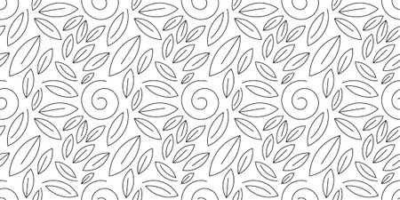 Design background line stroke leaf thin repeat uniqueのイラスト素材