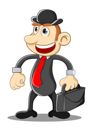 illustration of businessman with passionの写真素材