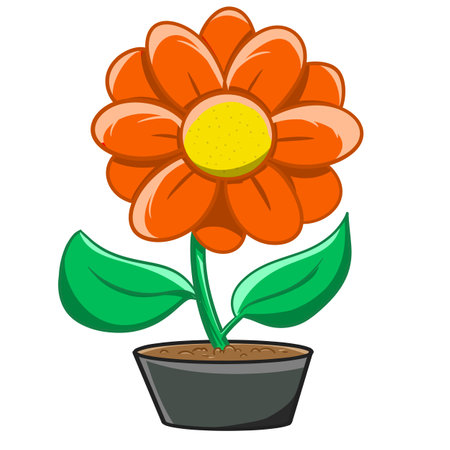 illustration of flowerpot verry beautifulの写真素材
