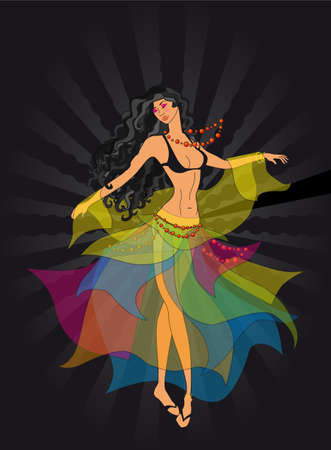 a dancing girl-gypsy のイラスト素材