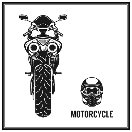 vintage motorcycling quality label setのイラスト素材