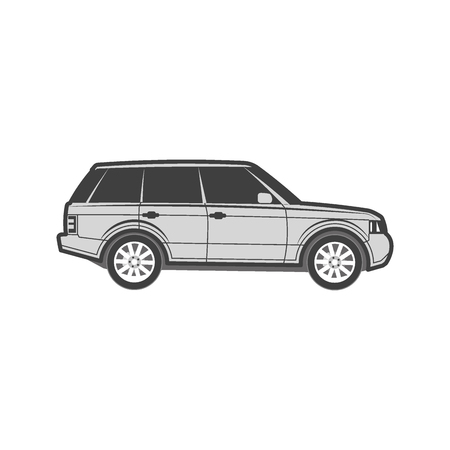 suv modern off-road, sport utility crossover vectorのイラスト素材