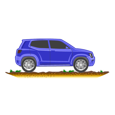 suv modern off-road, sport utility crossover vectorのイラスト素材