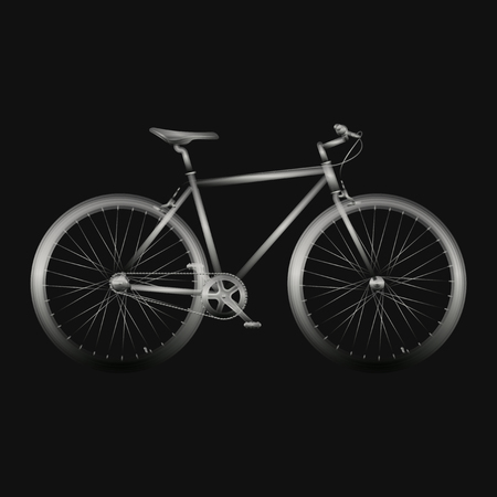 Bike on black background poster quality vector illustrationのイラスト素材