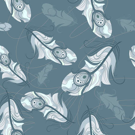 Seamless peacock pattern - Illustrationのイラスト素材