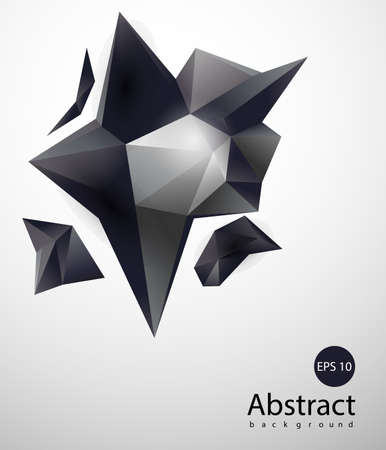 Abstract triangles space low poly. Polygonal vector background with connecting dots and lines. Template Vector.のイラスト素材