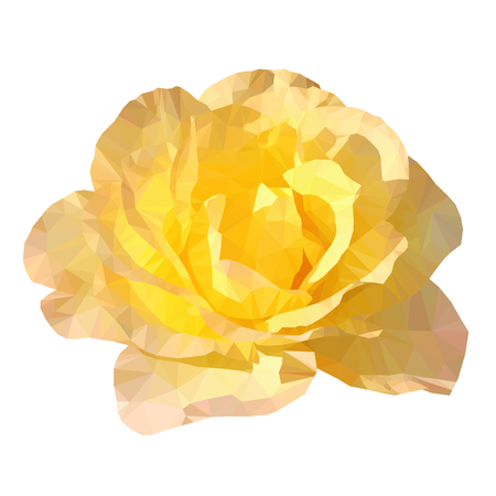 Abstract vector geometric background - flower, low poly style.のイラスト素材