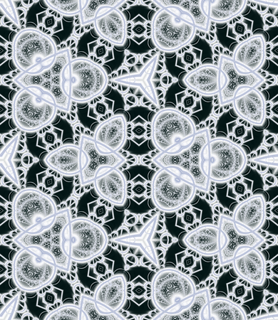 Abstract fractal seamless geometric pattern computer-generated illustration.の写真素材