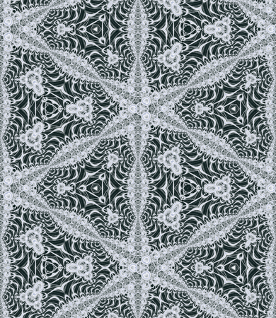 Abstract fractal seamless geometric pattern, computer-generated illustration.の写真素材