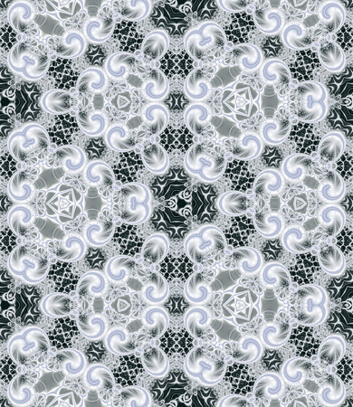 Abstract fractal seamless geometric pattern, computer-generated illustration.の写真素材