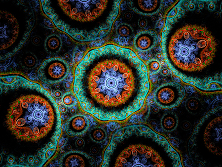 Abstract fractal background computer-generated illustration.の写真素材