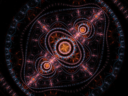 Abstract fractal background computer-generated illustration.の写真素材