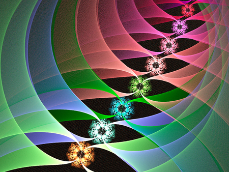 Abstract fractal background computer-generated illustration.の写真素材