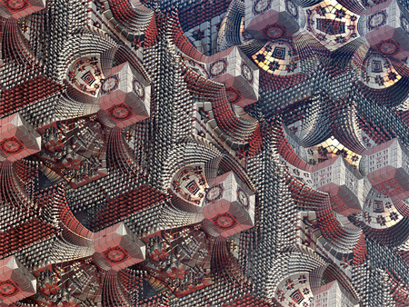 Abstract fractal background, computer-generated 3D illustration.