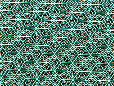 Abstract fractal geometric pattern, computer-generated illustration.の写真素材