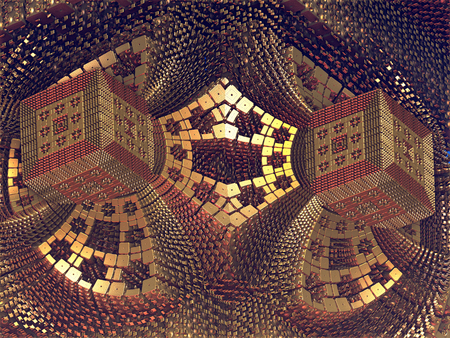 Abstract fractal background, computer-generated 3D illustration.