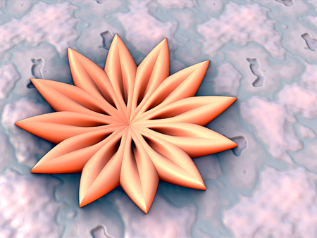 Abstract fractal background, computer-generated 3D illustration.の写真素材