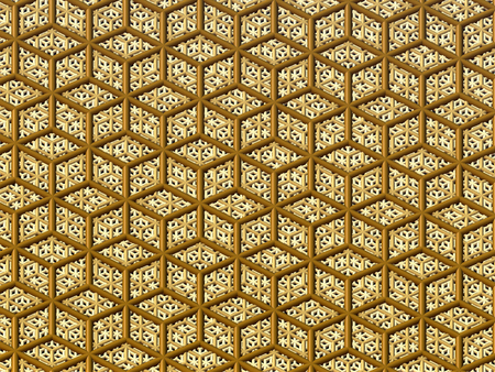 Abstract fractal geometric pattern, computer-generated illustration.