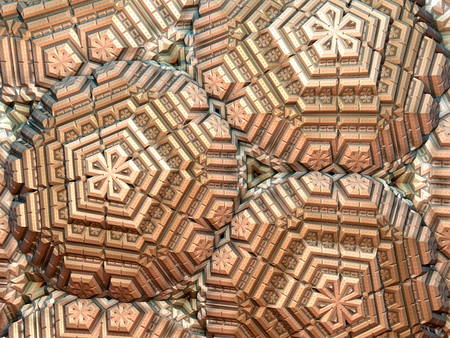 Abstract fractal background, computer-generated 3D illustration.の写真素材