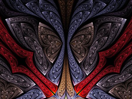 Abstract fractal background, computer-generated illustration.の写真素材