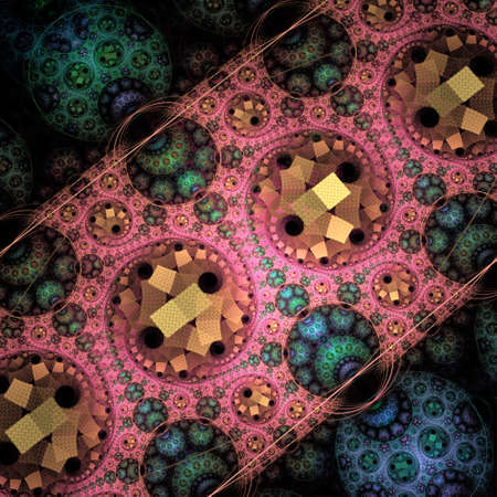 Abstract fractal background, computer-generated illustration.の写真素材