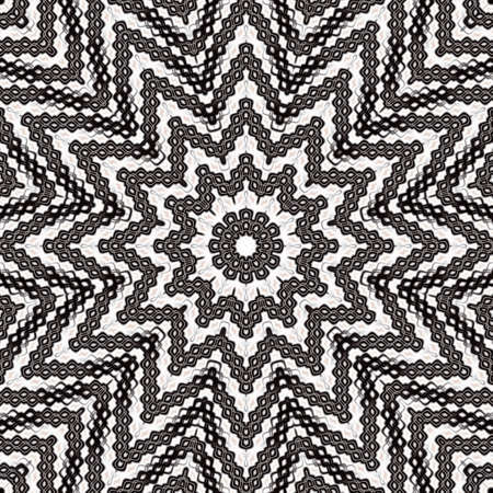 Abstract fractal mandala, computer-generated illustration.