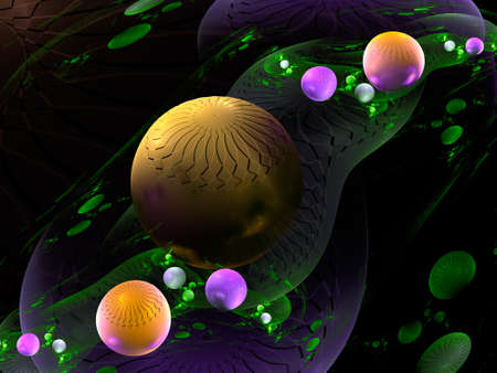 Abstract fractal background, computer-generated illustration.