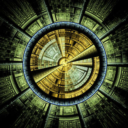 Abstract fractal background, computer-generated illustration.の写真素材