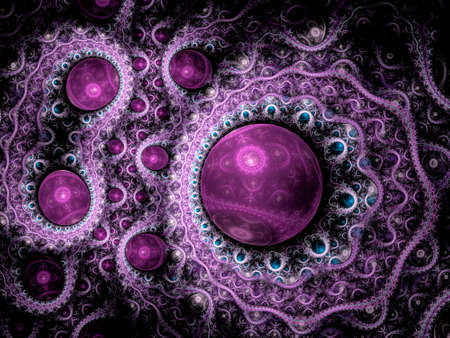 Abstract fractal background, computer-generated illustration.の写真素材