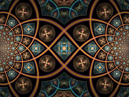 Abstract fractal background, computer-generated illustration.