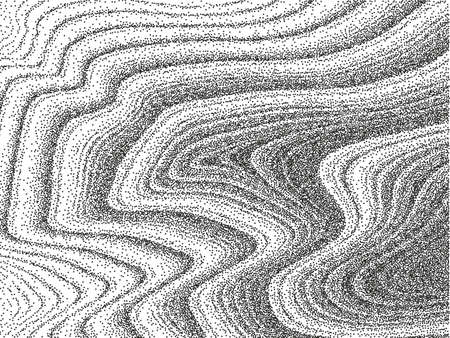 Vector abstract stripes background, dotwork style.のイラスト素材