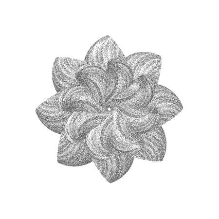 Vector abstract illustration, dotwork style.のイラスト素材