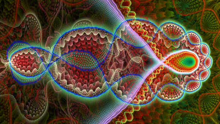 Abstract fractal background, computer-generated illustration.