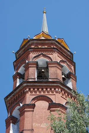 temple on a background blue sky , city,Kungur, Russiaの写真素材