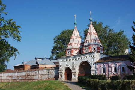 temple on a background blue sky, Russiaの写真素材