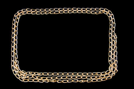 gilded chainlet on a black background