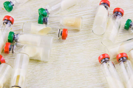 little bottles with medicinal preparation