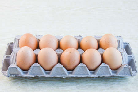 a chicken egg is in a container